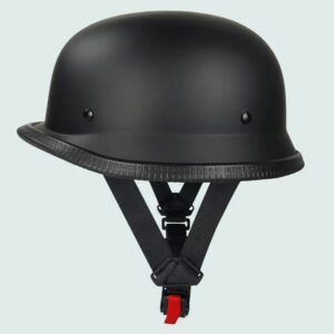 elecover new german style retro half helmet black motorsports helmet (black)